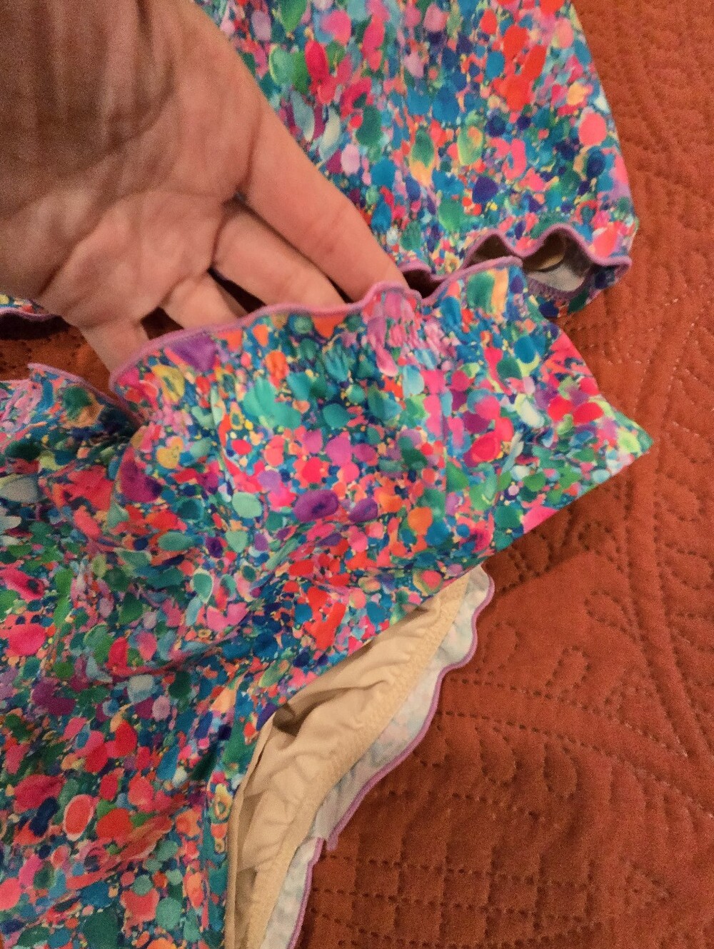 Lilac Multicolor Floral Print Bikini Set - Women’s Swim - Picture 3 of 10